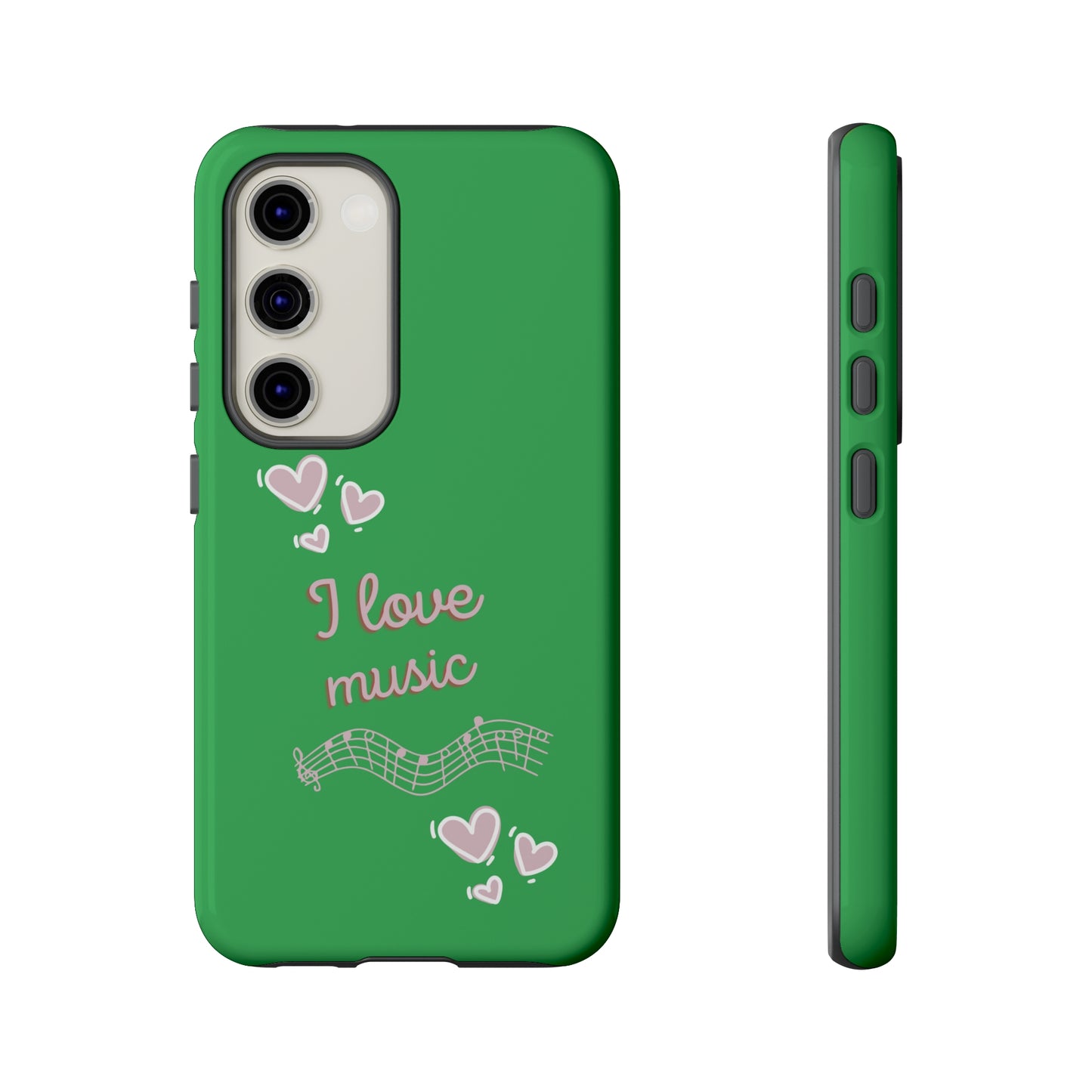 I Love Music | Green Pink | Android Music Phone Cases Plus