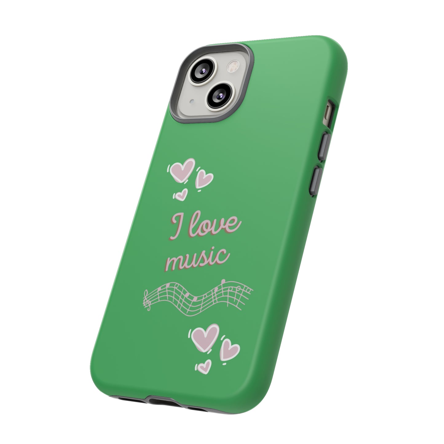 I Love Music | Green Pink | Android Music Phone Cases Plus