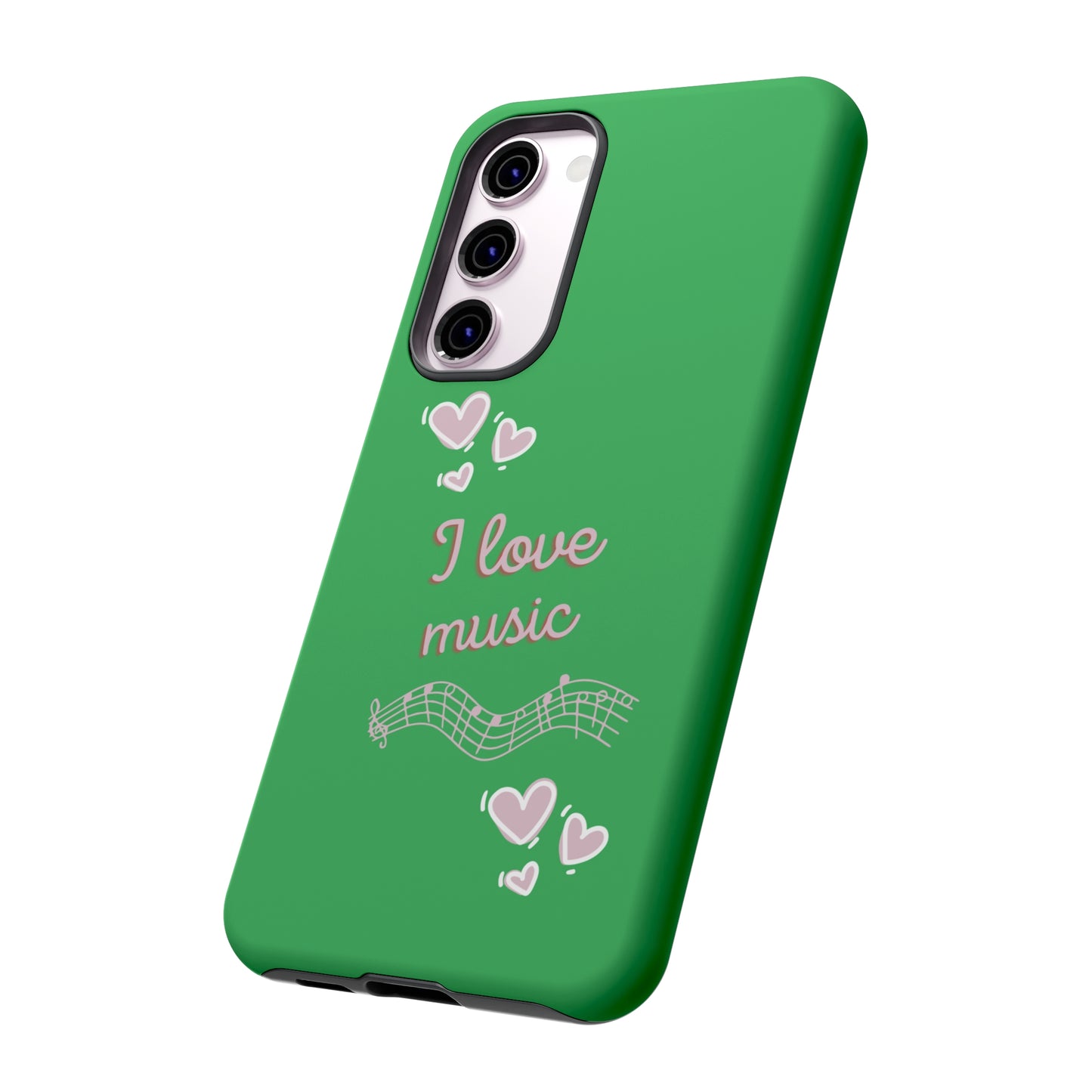 I Love Music | Green Pink | Android Music Phone Cases Plus