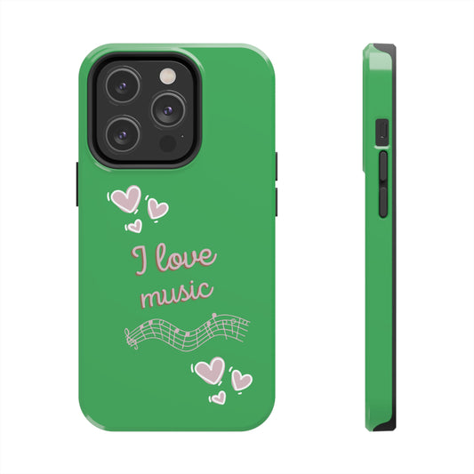 I Love Music | Green Pink